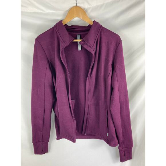 Mondetta Full Zip Soft Fleece Sweatshirt Purple Size XL - Picture 1 of 6